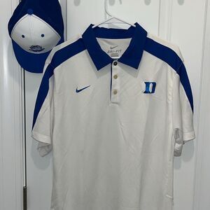 Nike Dri Fit Duke Blue Devils Basketball Football Golf Polo Shirt XL Slim Only